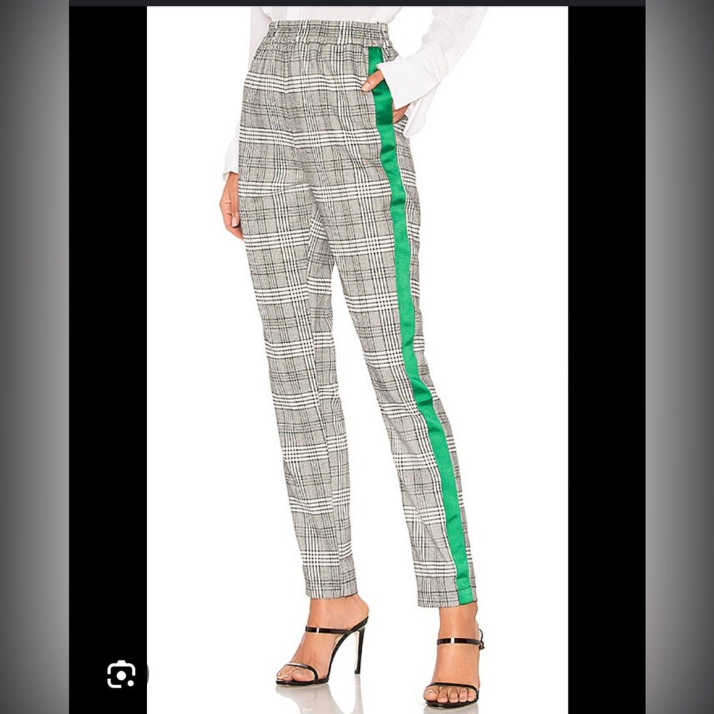 Lovers and friends plaid pants green stripe